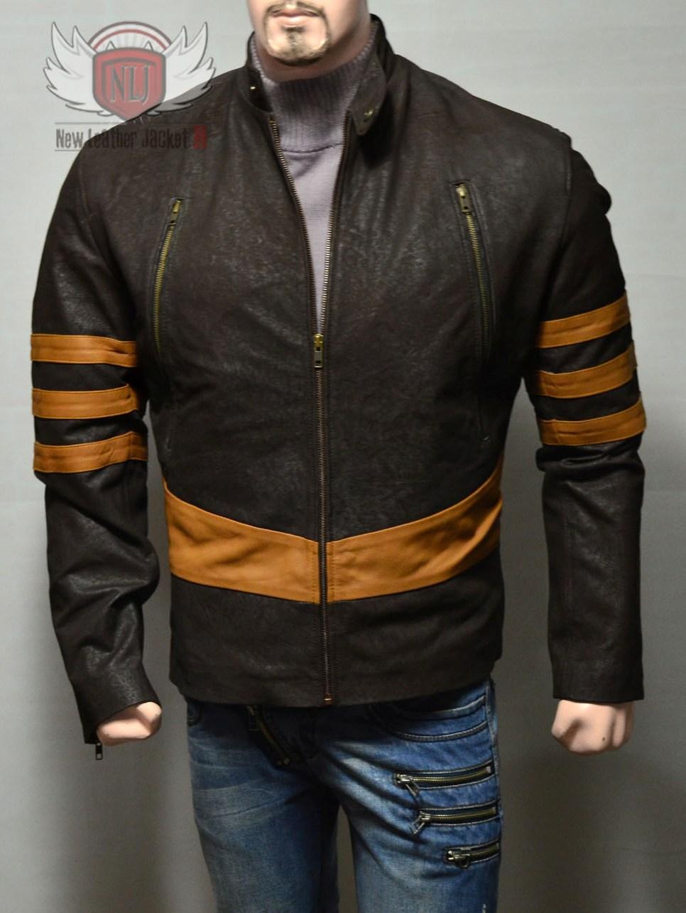 X Men Wolverine Distressed Leather Jacket